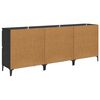 vidaXL Sideboards 3 pcs Rovere Nero 60 x 35 x 70 cm Legno multistrato