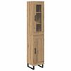 vidaXL Credenza Rovere artigianale 34,5 x 34 x 180 cm