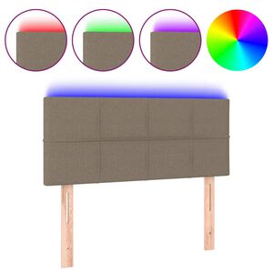 vidaXL Testiera a LED Tortora 80x5x78/88 cm in Tessuto