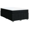 vidaXL Giroletto a Molle con Materasso Nero 120x190 cm in Tessuto