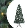 vidaXL Albero di Natale artificiale pre-illuminato con set di palline