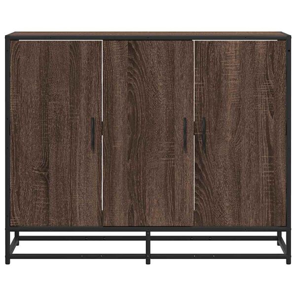 vidaXL Credenza Rovere Marrone 94x35x76 cm in Legno Multistrato