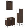 vidaXL Set Mobili da Bagno 3 pz Rovere Marrone in Legno Multistrato