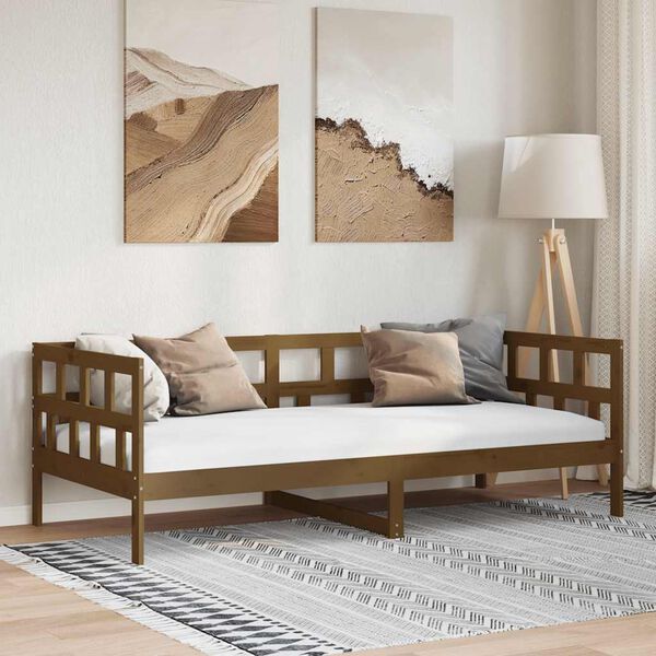 vidaXL Dormeuse Ambra in Legno Massello di Pino 80x200 cm