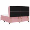 vidaXL Letto a molle con materasso Rosa 200 x 180 cm Poliestere