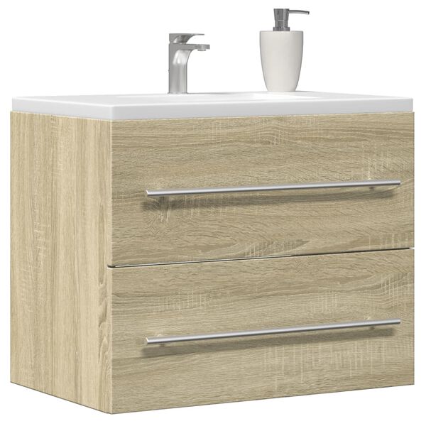 vidaXL Mobile Lavabo Rovere Sonoma 60x38,5x48 cm in Legno Multistrato