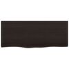vidaXL Ripiano Muro Marrone Scuro 100x40x2 cm Massello Rovere Trattato