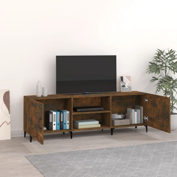 vidaXL Mobile Porta TV Rovere Fumo 150x30x50 cm in Legno Multistrato