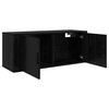 vidaXL Set Mobile TV da Parete 2 pcs Rovere Nero 100 x 34,5 x 40 cm