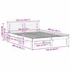 vidaXL Struttura del letto Naturale 160 x 200 cm Pino massello