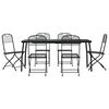 vidaXL Set da Pranzo da Giardino 7pz Antracite in Rete Metallica
