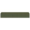 vidaXL Fioriera Verde Oliva 280x80x40 cm in Acciaio