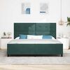 vidaXL Letto a molle con testiera Verde Scuro 200 x 200 cm Velluto