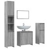 vidaXL Set Mobili da Bagno 4 pz Grigio Sonoma in Legno Multistrato