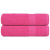 vidaXL Asciugamani da bagno FROGN 2 pz Rosa 100x150 cm 360 g/m&sup2;