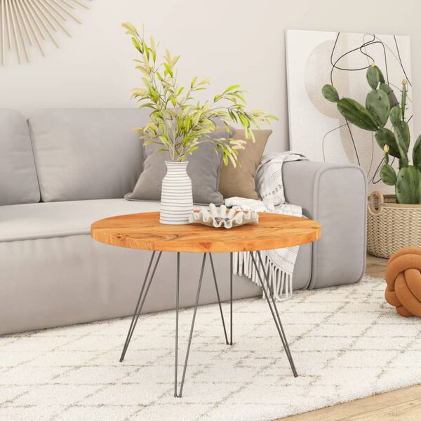 vidaXL Piano per Tavolo &Oslash;60x3,8 cm Rotondo in Legno Massello di Acacia