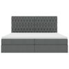 vidaXL Letto con contenitore e materasso Grigio scuro 200 x 200 cm