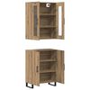 vidaXL Credenza 2 pcs rovere artigianale Legno multistrato
