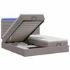 vidaXL Letto Ottomano con Materasso e LED Tortora 160 x 200 cm Tessuto