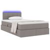 vidaXL Letto con contenitore e LED con led Talpa 120 x 190 cm Tessuto