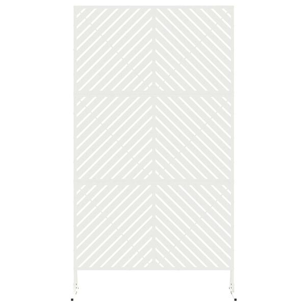 vidaXL Schermo per Privacy Bianco 100 x 50 x 180 cm Acciaio