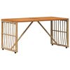 vidaXL Tavolo da Esterno Naturale 80 x 40 x 40 cm Acciaio e Polyrattan