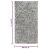 vidaXL Tappeto Shaggy a Pelo Lungo Grigio 80x150 cm 50 mm