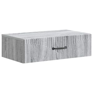 vidaXL Tavolino da Parete Laterale Grigio Sonoma 59 x 34,5 x 17 cm