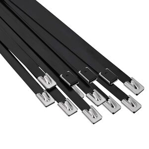 vidaXL Fascetta per Cavi 12 pz 7,9 x 350 mm Nero