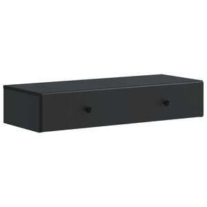 vidaXL Tavolino da Parete Laterale Nero 87,5 x 34,5 x 17 cm