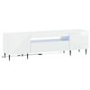 vidaXL Mobile TV LED Bianco Lucido Legno ingegnerizzato