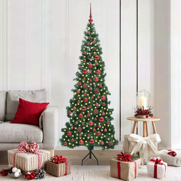vidaXL Albero di Natale Artificiale Angolare con 300 LED Verde 180 cm