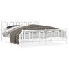 vidaXL Giroletto con Testiera e Pediera Metallo Bianco 183x213 cm