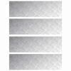 vidaXL Gradini per Scale 4 pcs Argento 100 x 30 cm Alluminio