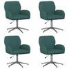 vidaXL Sedie da scrivania girevoli 4 pz 54 x 58 x 90 cm Verde Scuro