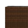 vidaXL Fioriere da Giardino Ruote 2pz Marrone 107x32x38 cm Polyrattan