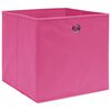 vidaXL Contenitori 4 pz in Tessuto non Tessuto 28x28x28 cm Rosa