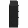 vidaXL Credenza Rovere Nero 120 x 30 x 70 cm Legno multistrato