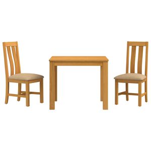 vidaXL Set da pranzo 3 pz Beige Legno di Quercia Massello