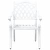 vidaXL Set di Tavolo da Giardino 5 pcs Bianco Alluminio pressofuso