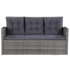 vidaXL Set Divani da Giardino 6 pz con Cuscini in Polyrattan Grigio