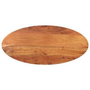 vidaXL Piano Tavolo 90x40x3,8 cm Ovale in Legno Massello di Acacia