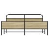 vidaXL Giroletto senza Materaso in Metallo Rovere Sonoma 200x200 cm