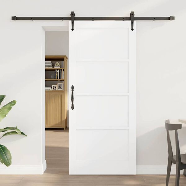 vidaXL Porta scorrevole ORKDAL Bianco 78 x 202 cm Pino massello
