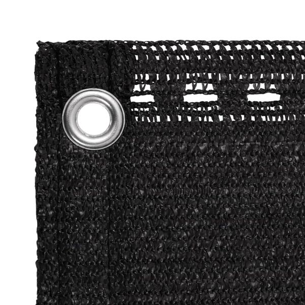 vidaXL Paravento da Balcone Nero 75x600 cm in HDPE