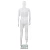 vidaXL Manichino Uomo Figura Intera Base in Vetro 185 cm Bianco Lucido
