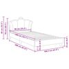 vidaXL Struttura letto bambini con testata Rosa 90 x 200 cm PU