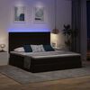 vidaXL Letto con luci a strisce a LED Nero 180 x 200 cm Velluto