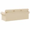 vidaXL Divano Crema 215 x 82 x 80 cm Tessuto