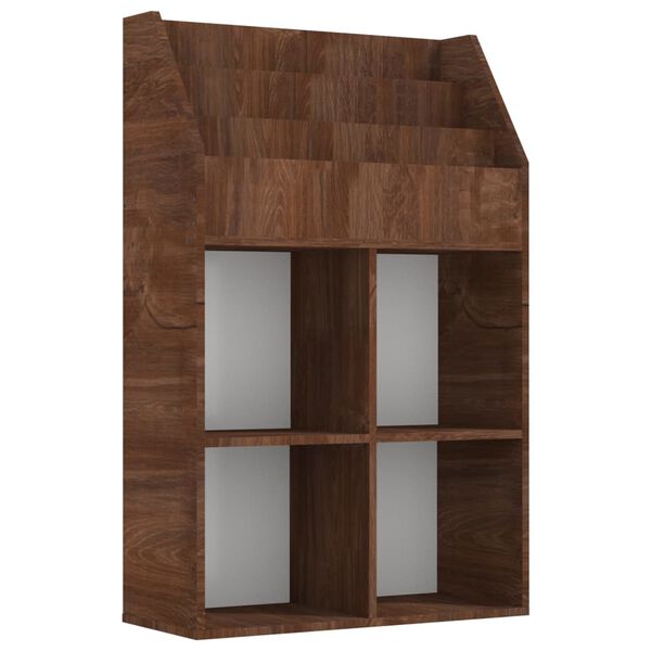 vidaXL Portariviste per Bambini Rovere Marrone 71x30x114cm Legno